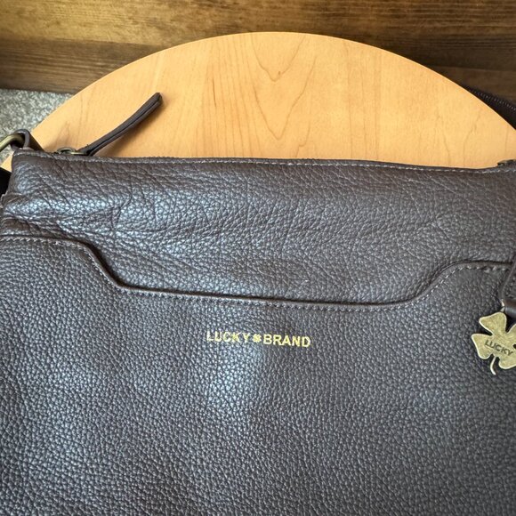 Lucky Brand Brown Leather Crossbody Bag - Picture 2 of 14